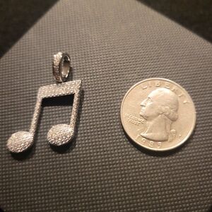 925 music note pendant